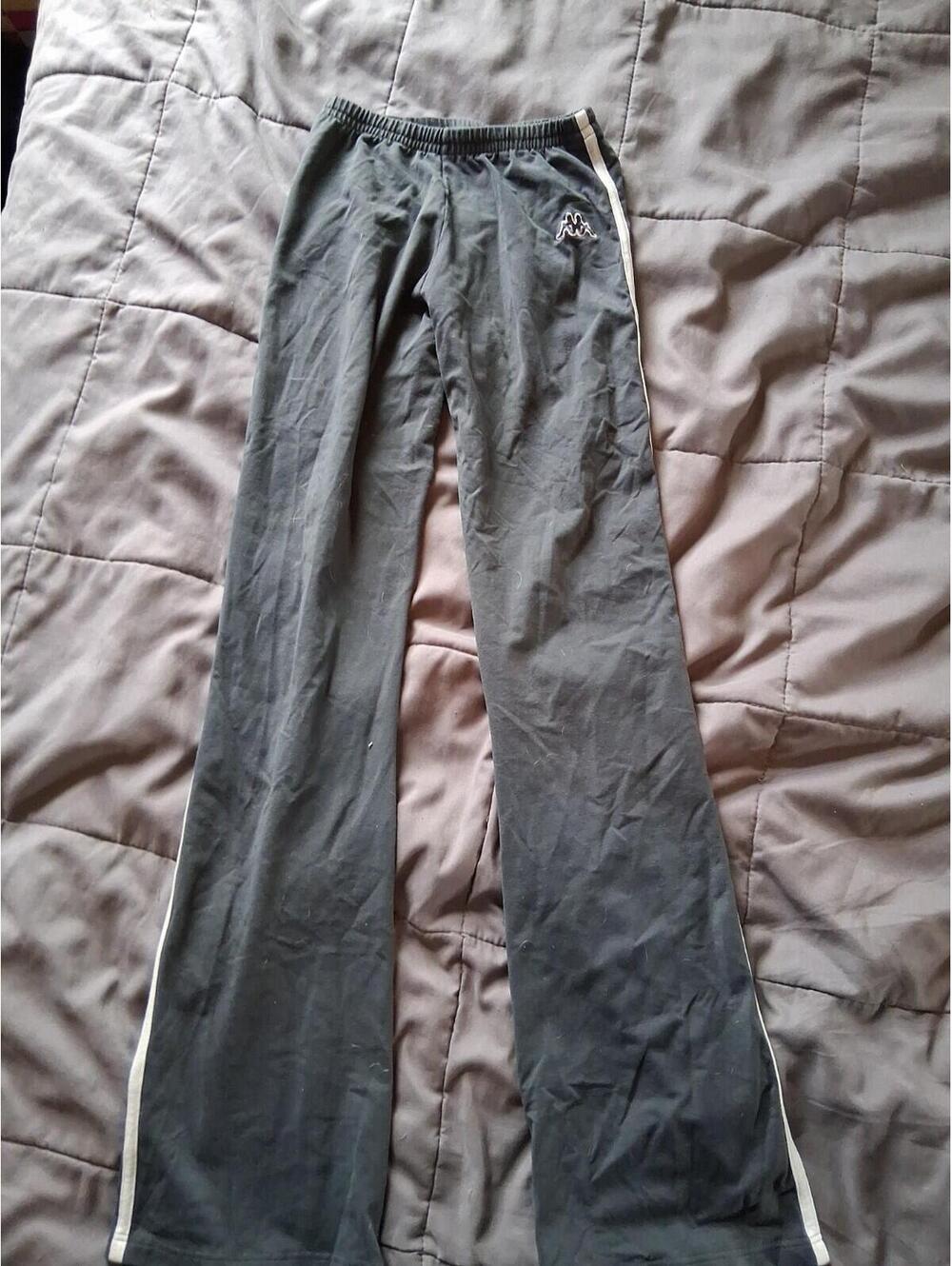 Kappa Women’s Vintage Flare Leg Pull On Sweatpants Medium Gray C2